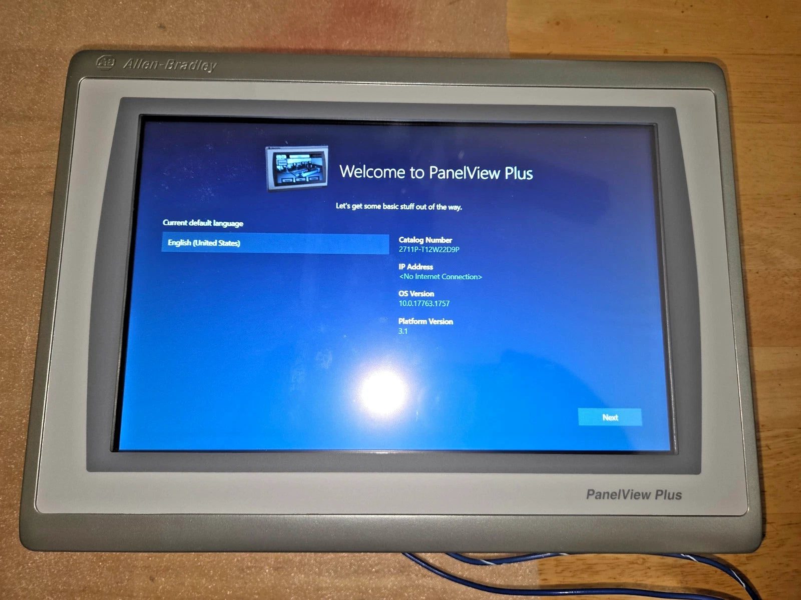Allen-Bradley 2711P-T12W22D9P PanelView Plus 7 Standard HMI Terminal