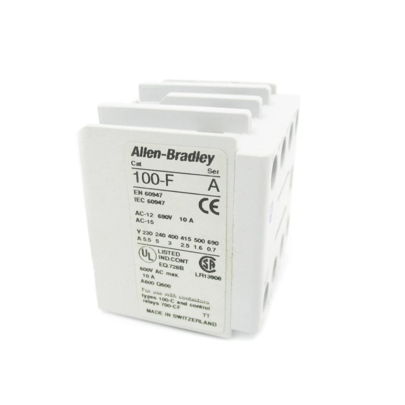 Allen-Bradley 100-FA31 Auxiliary Contact Block 3 NO 1 NC Front Mount