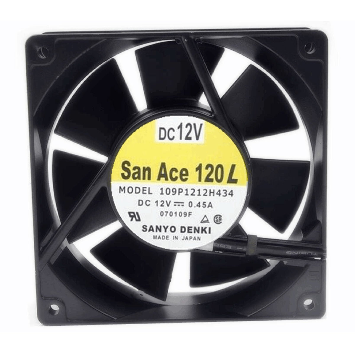Sanyo Denki 109P1212H434 DC Axial Cooling Fan 12V 0.45A 120x120x25mm
