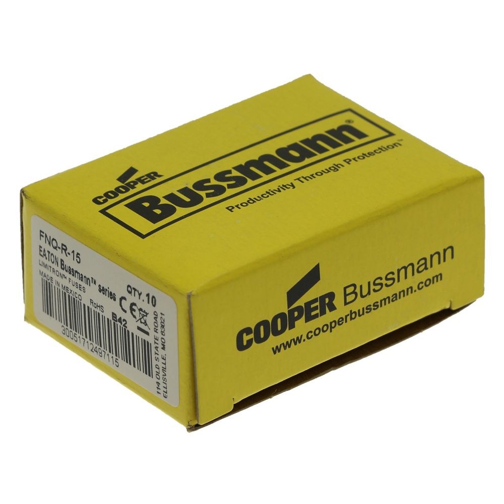 Eaton Bussmann FNQ-R-15 Series Time-delay Fuse 15A 600V FNQ-R-15