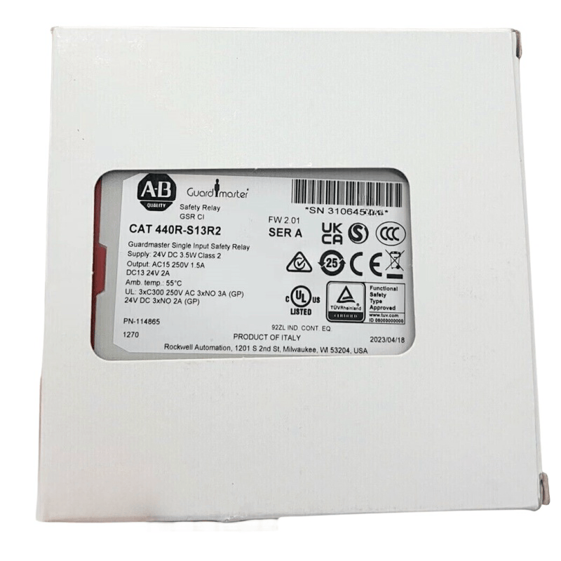 Allen-Bradley 440R S13R2/A Safety Relay Single Input