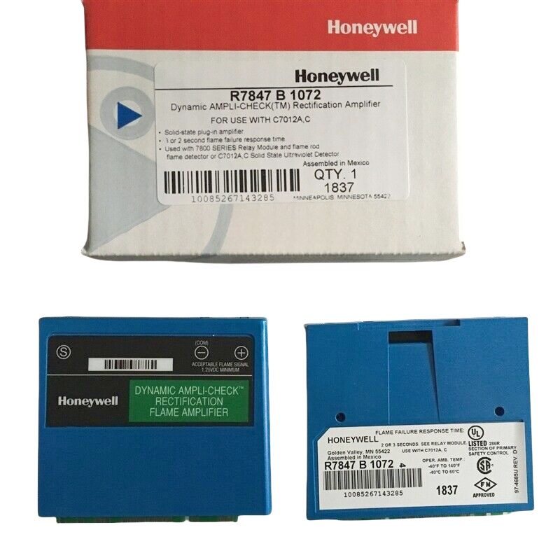 Honeywell R7847B1072 Flame Amplifier Module Industrial Supplier Fast Delivery