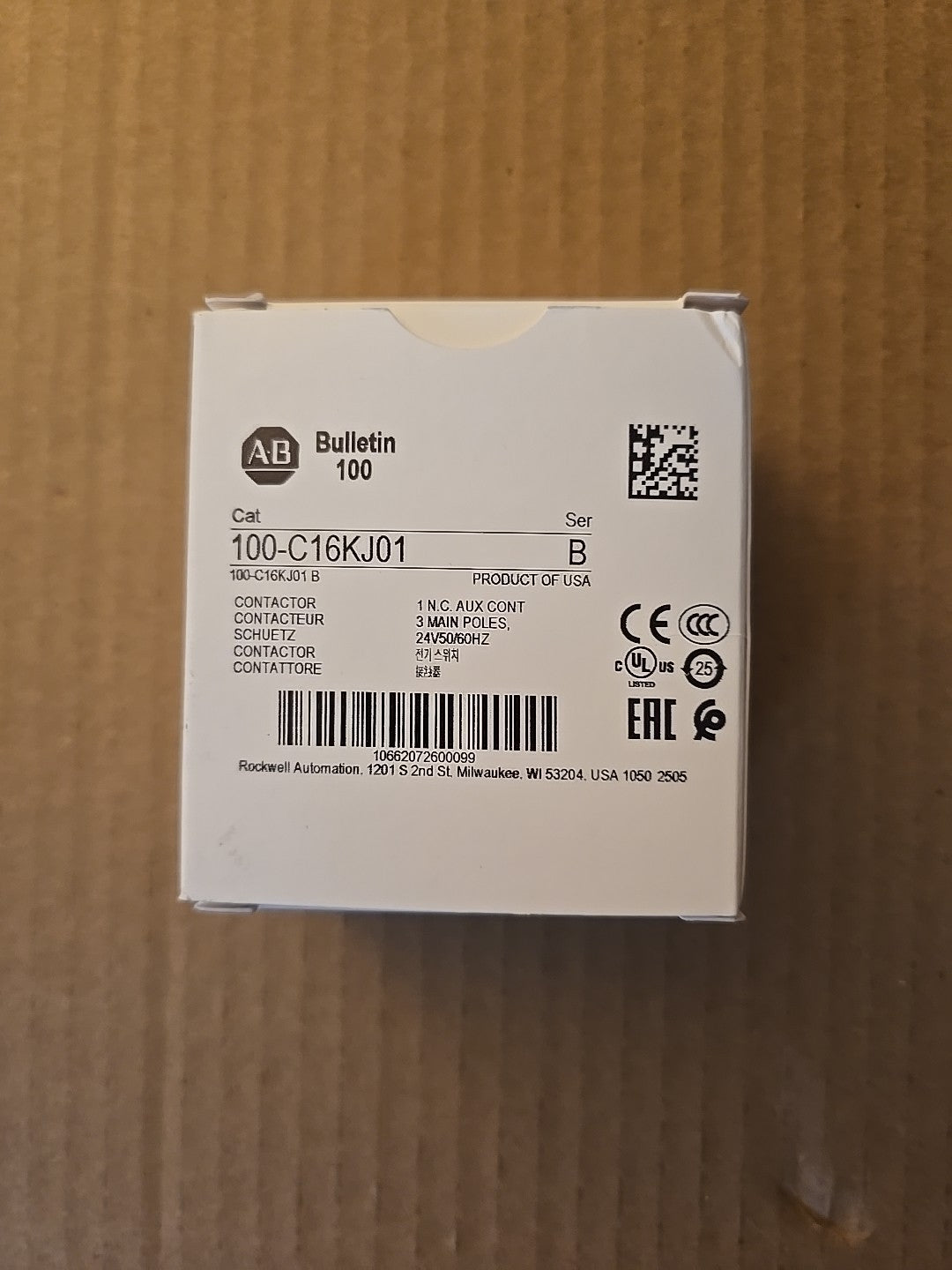 Allen-Bradley 100-C16KJ01 100C16KJ01 IEC 16 A Contactor