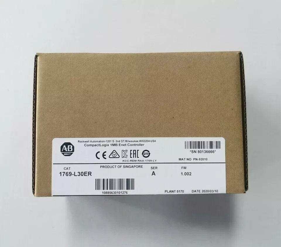 Allen-Bradley 1769-L30ER CompactLogix PLC Controller 1MB Dual EtherNet/IP