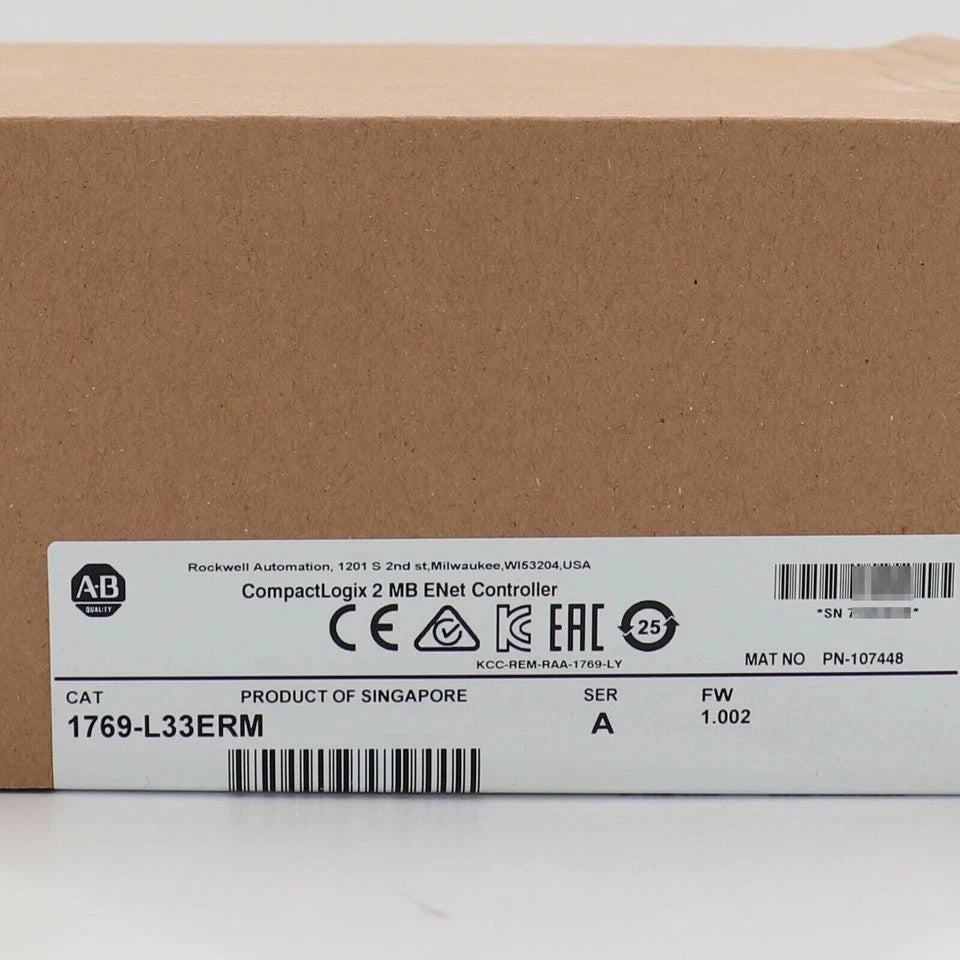Allen-Bradley 1769-L33ERM CompactLogix PLC Controller 2MB EtherNet/IP