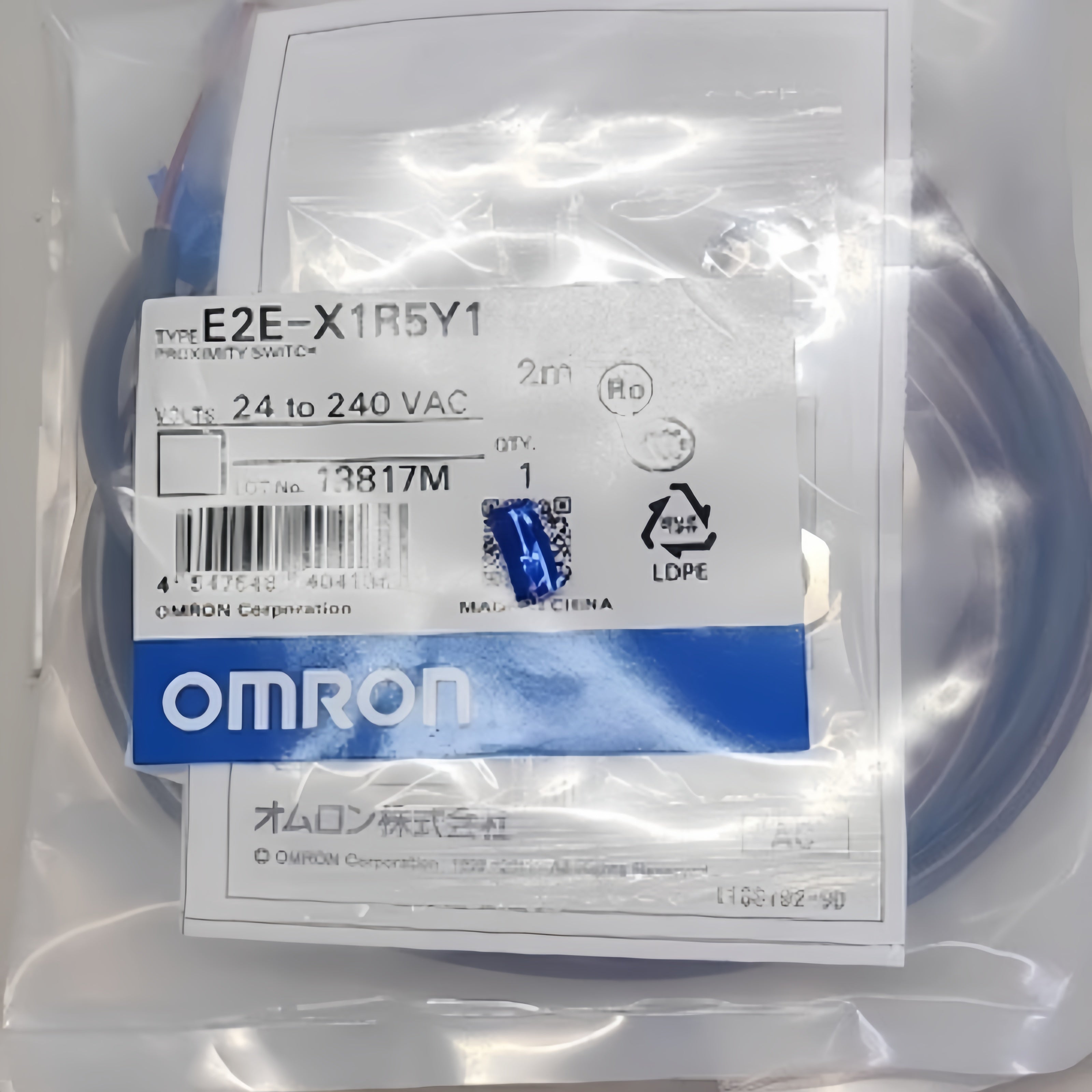 Omron E2E-X1R5Y1 Proximity Sensor 1.5 mm AC 2-Wire for Metal Detection
