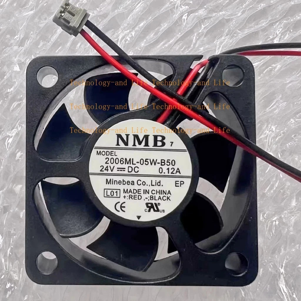 NMB-MAT 2006ML-05W-B50 DC Axial Fan 24V 0.12A 50x50x15mm
