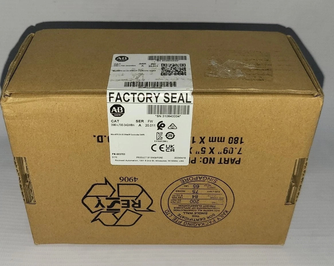 Allen-Bradley  Brand New 2080-L70E-24QWBN PLC Controller 24VDC