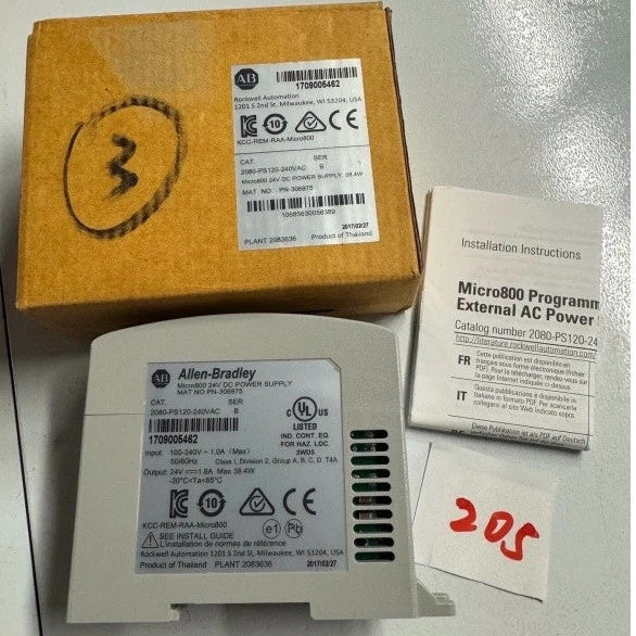 Allen-Bradley 2080-PS120-240VAC Micro800 Power Supply Fast Delivery