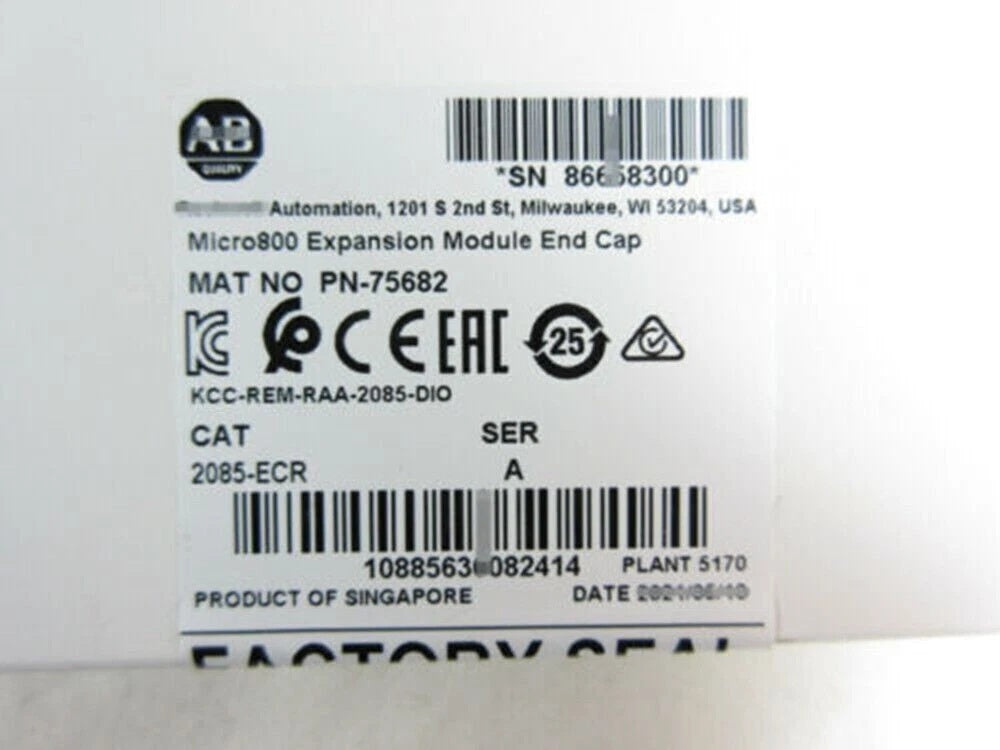 Allen-Bradley Brand New 2085-ECR Expansion Module end Cover Fast delivery