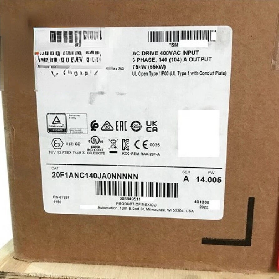 Allen-Bradley 20F1ANC140JA0NNNNN PowerFlex 753 AC Drive 400V 140A 75kW