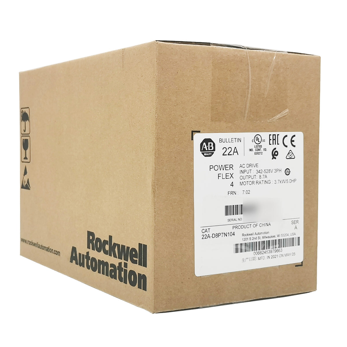 Allen-Bradley 22A-D8P7N104 PowerFlex 4 VFD AC Drives