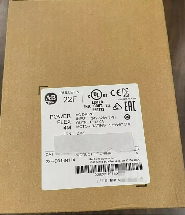 Allen-Bradley 22F-D013N114 PowerFlex 4M AC Drive 5.5kW 13A 480VAC