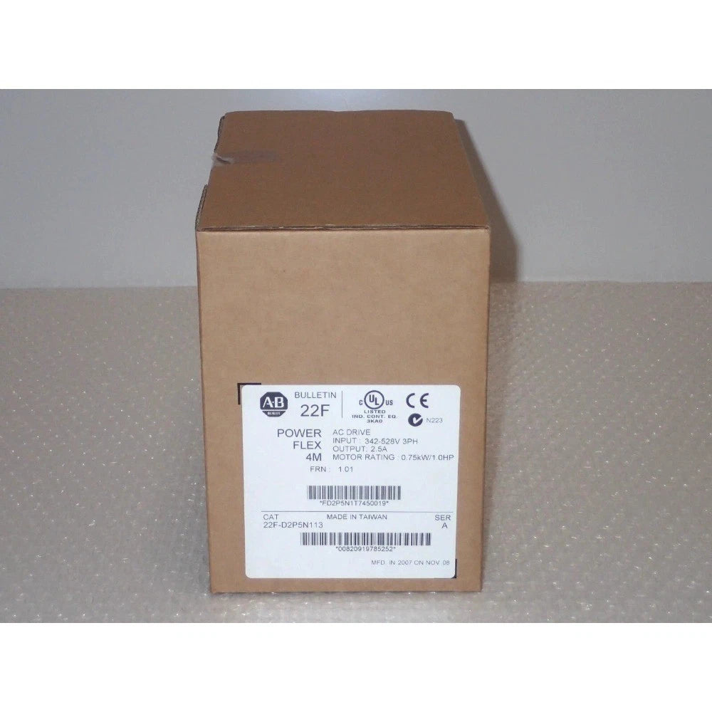Allen-Bradley 22F-D2P5N113 PowerFlex 4M AC Drive 0.75kW 2.5A 480VAC