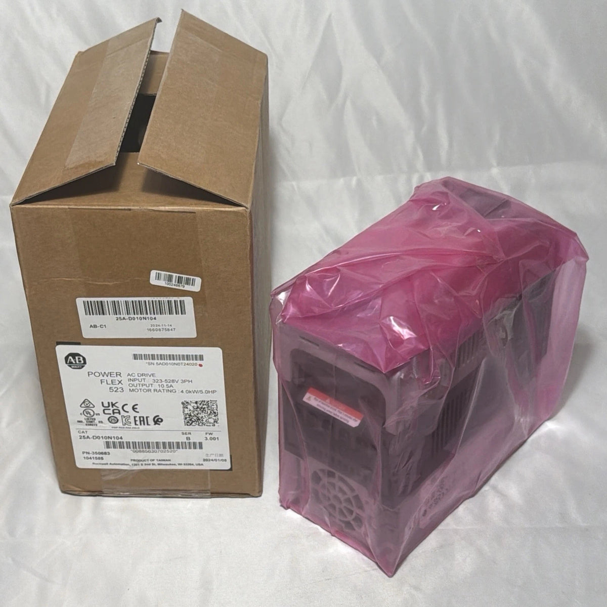 Allen-Bradley 25A-D010N104 PowerFlex 523 AC Drive 4kW 10.5A 380-480VAC