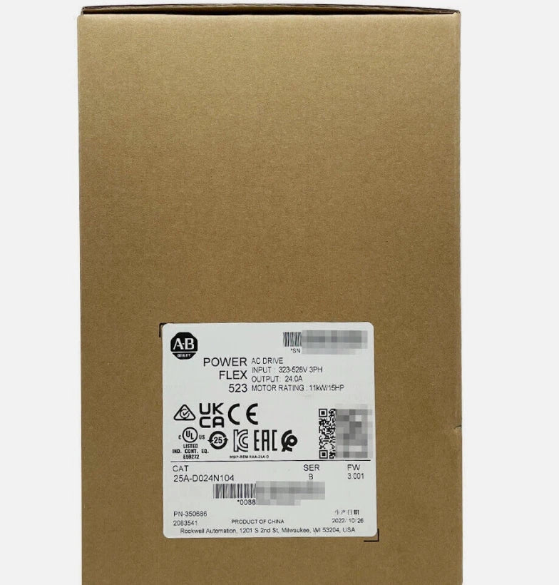 Allen-Bradley 25A-D024N104 PowerFlex 523 AC Drive 11kW 24A 380-480VAC