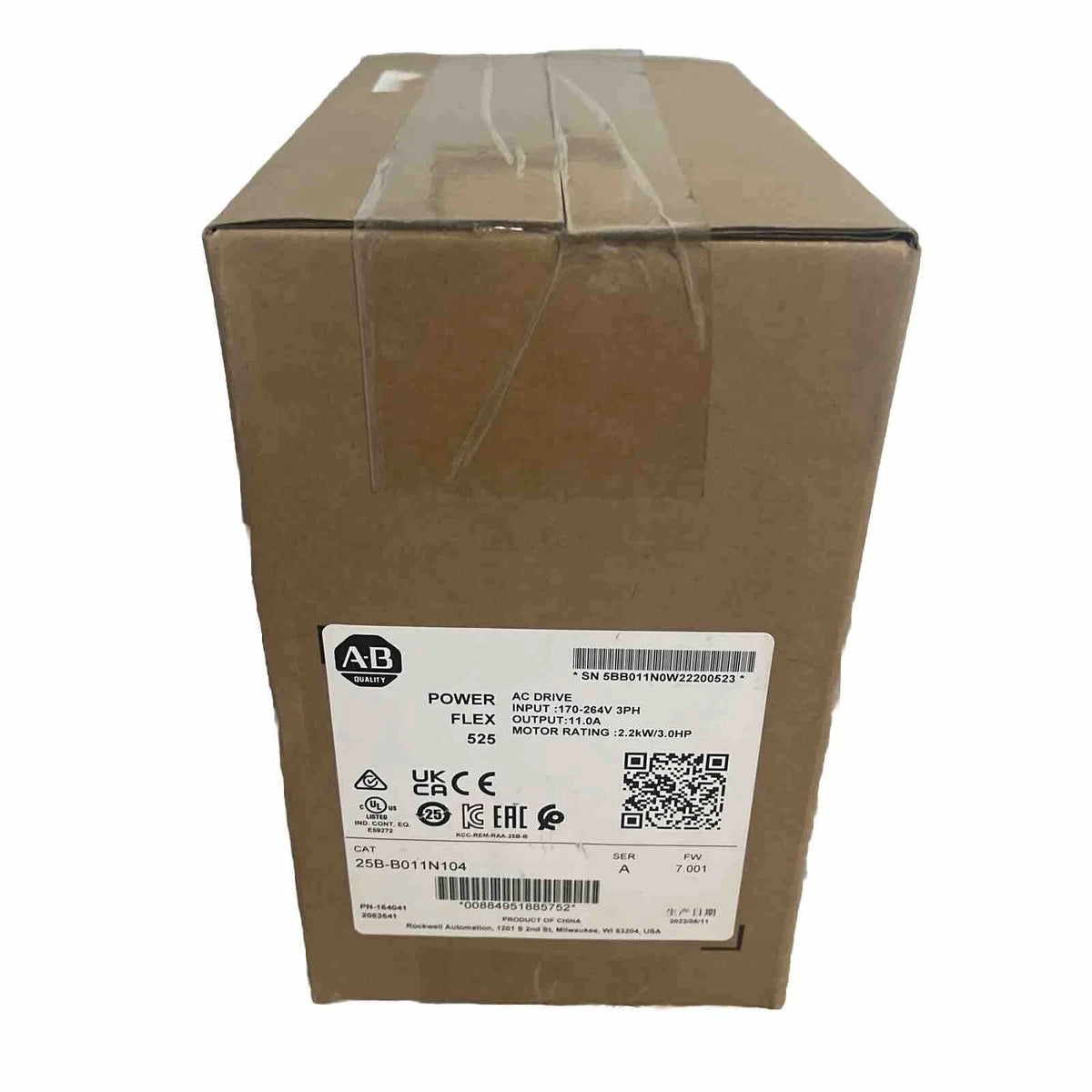 Allen-Bradley 25B-B011N104 PowerFlex 525 AC Drive 2.2kW 11A 200-240VAC