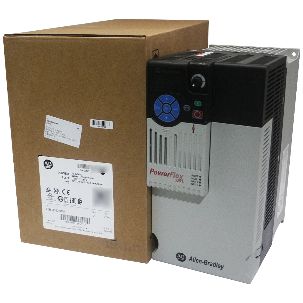 Allen-Bradley 25B-B032N104 PowerFlex 525 AC Drive 7.5kW 32A 200-240VAC
