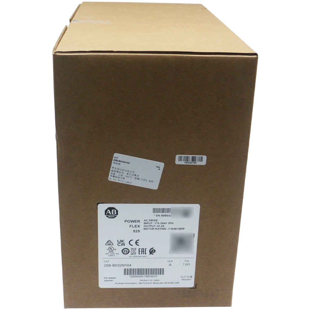 Allen-Bradley 25B-B032N104 PowerFlex 525 AC Drive 7.5kW 32A 200-240VAC