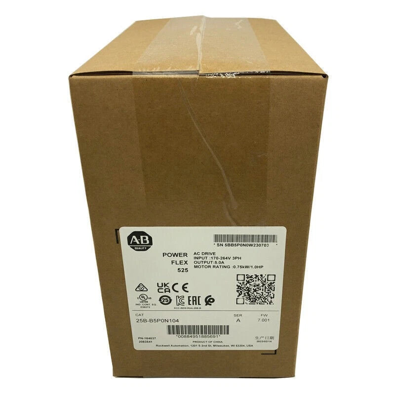 Allen-Bradley 25B-B5P0N104 PowerFlex 525 AC Drive 0.75kW 5A 200-240VAC