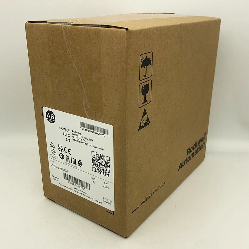 Allen-Bradley 25B-B5P0N104 PowerFlex 525 AC Drive 0.75kW 5A 200-240VAC