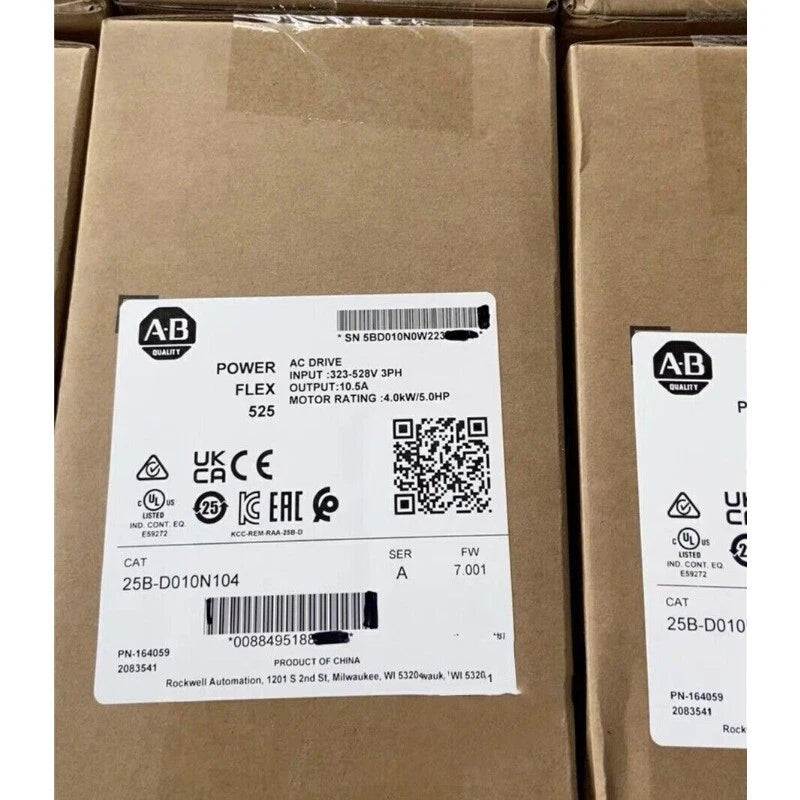 Allen-Bradley 25B-D010N104 PowerFlex 525 AC Drive 4kW 10.5A 380-480VAC