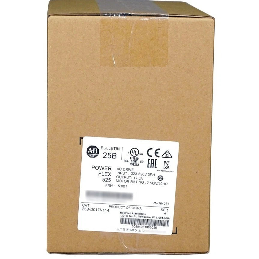 Allen-Bradley 25B-D017N114 PowerFlex 525 AC Drive 7.5kW 17A 380-480VAC