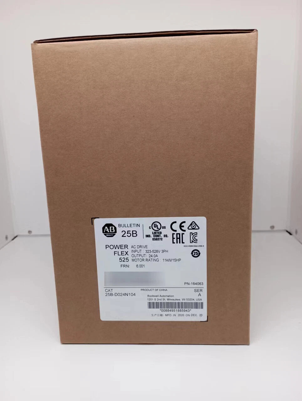 Allen-Bradley 25B-D024N104 PowerFlex 525 AC Drive 11kW 24A 380-480VAC