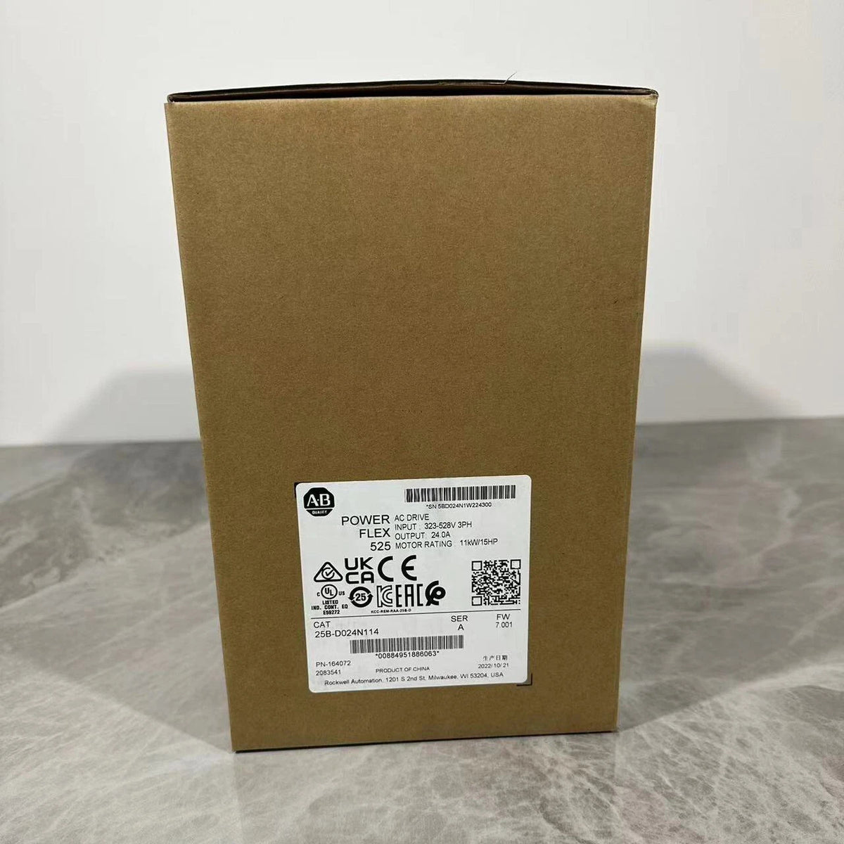 Allen-Bradley 25B-D024N114 PowerFlex 525 AC Drive 11kW 24A 380-480VAC