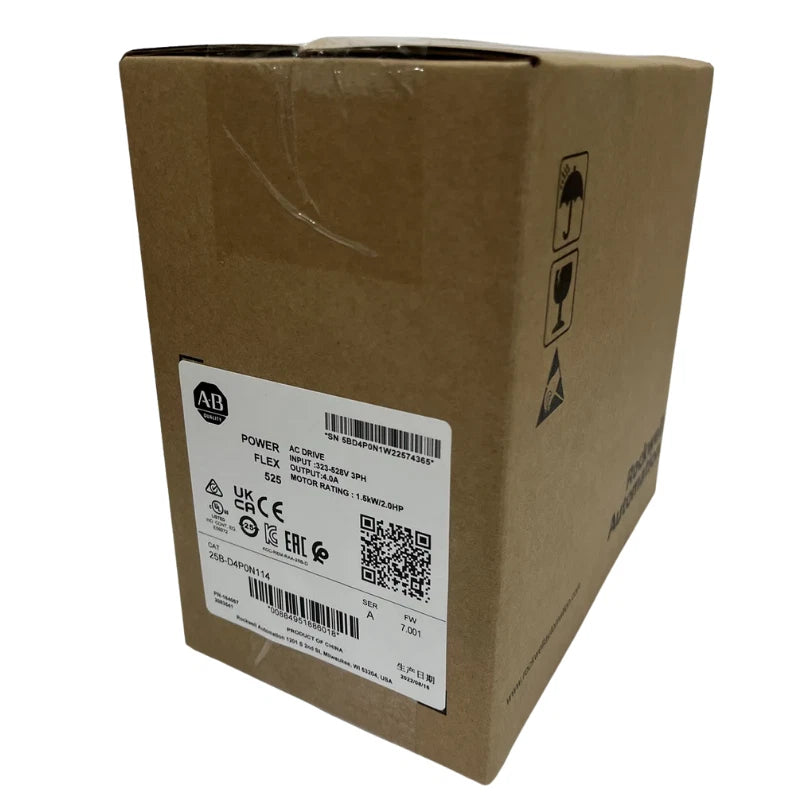 Allen-Bradley 25B-D4P0N114 PowerFlex 525 AC Drive 1.5kW 4A 380-480VAC