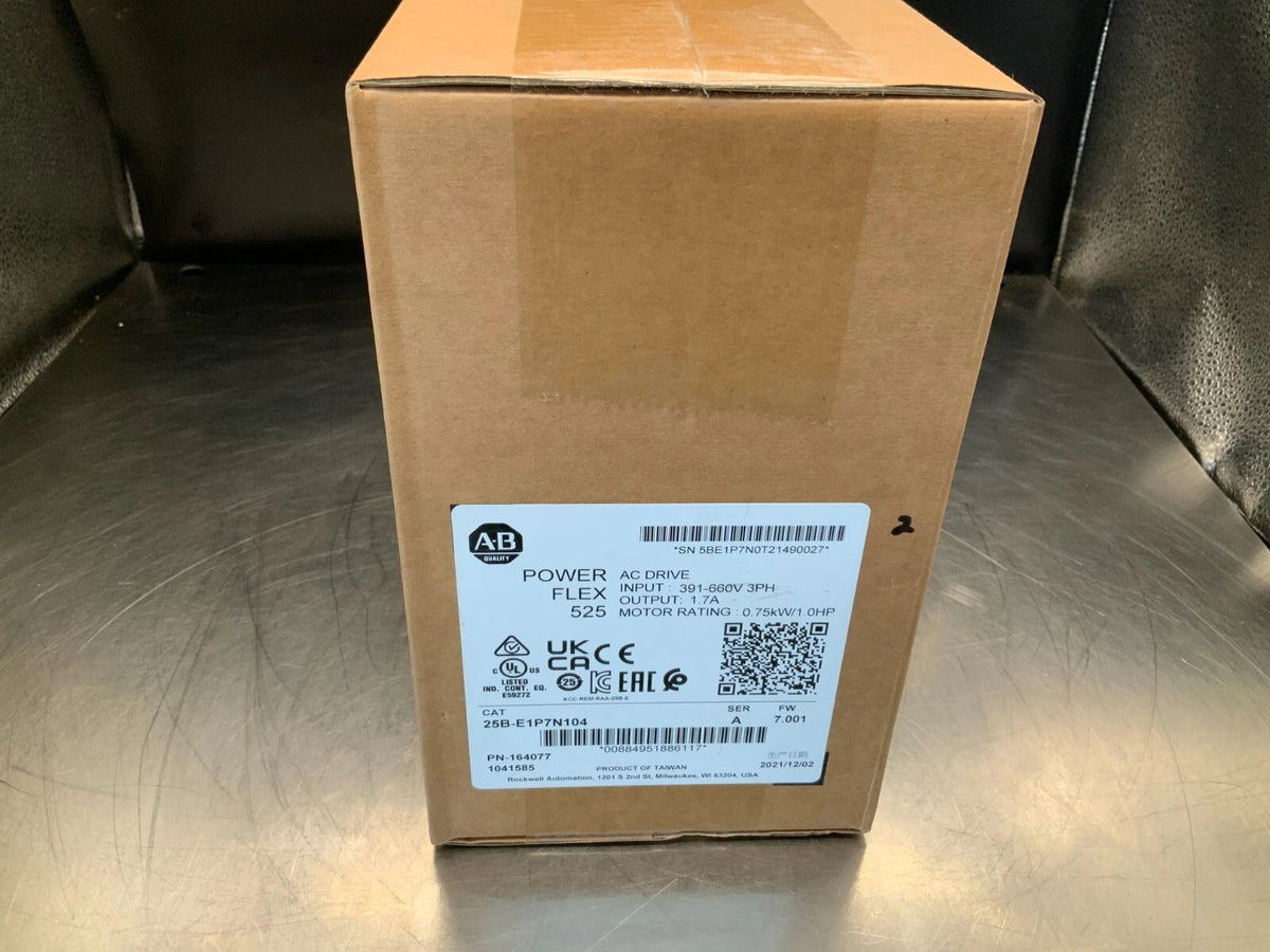 Allen-Bradley 25B-E1P7N104 PowerFlex 525 AC Drive 0.75kW 1.7A 600VAC