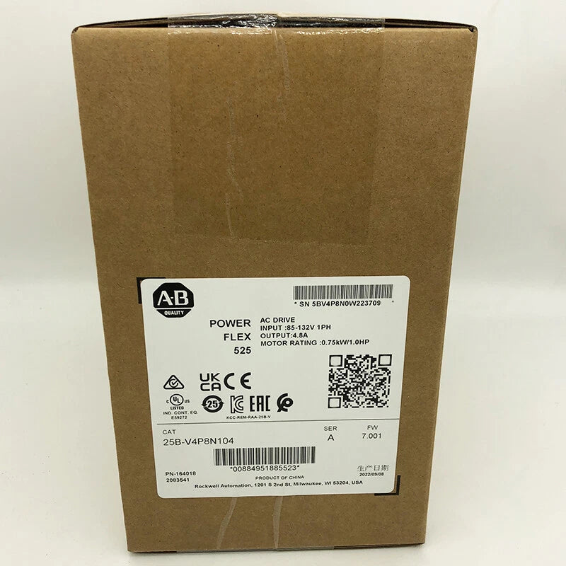 Allen-Bradley 25B-V4P8N104 PowerFlex 525 AC Drive 0.75kW 4.8A 100-120VAC