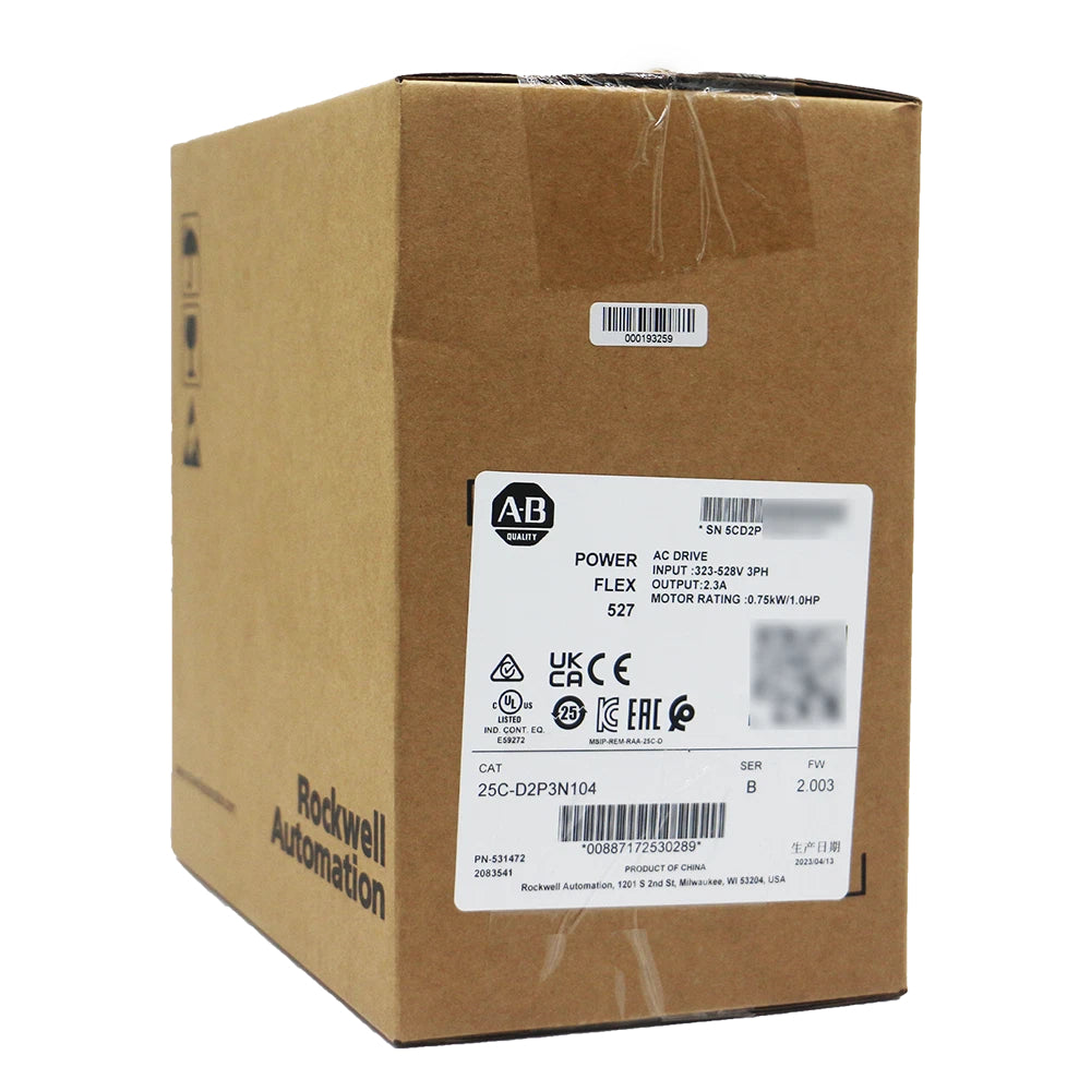 Allen-Bradley 25C-D2P3N104 PowerFlex 527 AC Drive 0.75kW 2.3A 380-480VAC