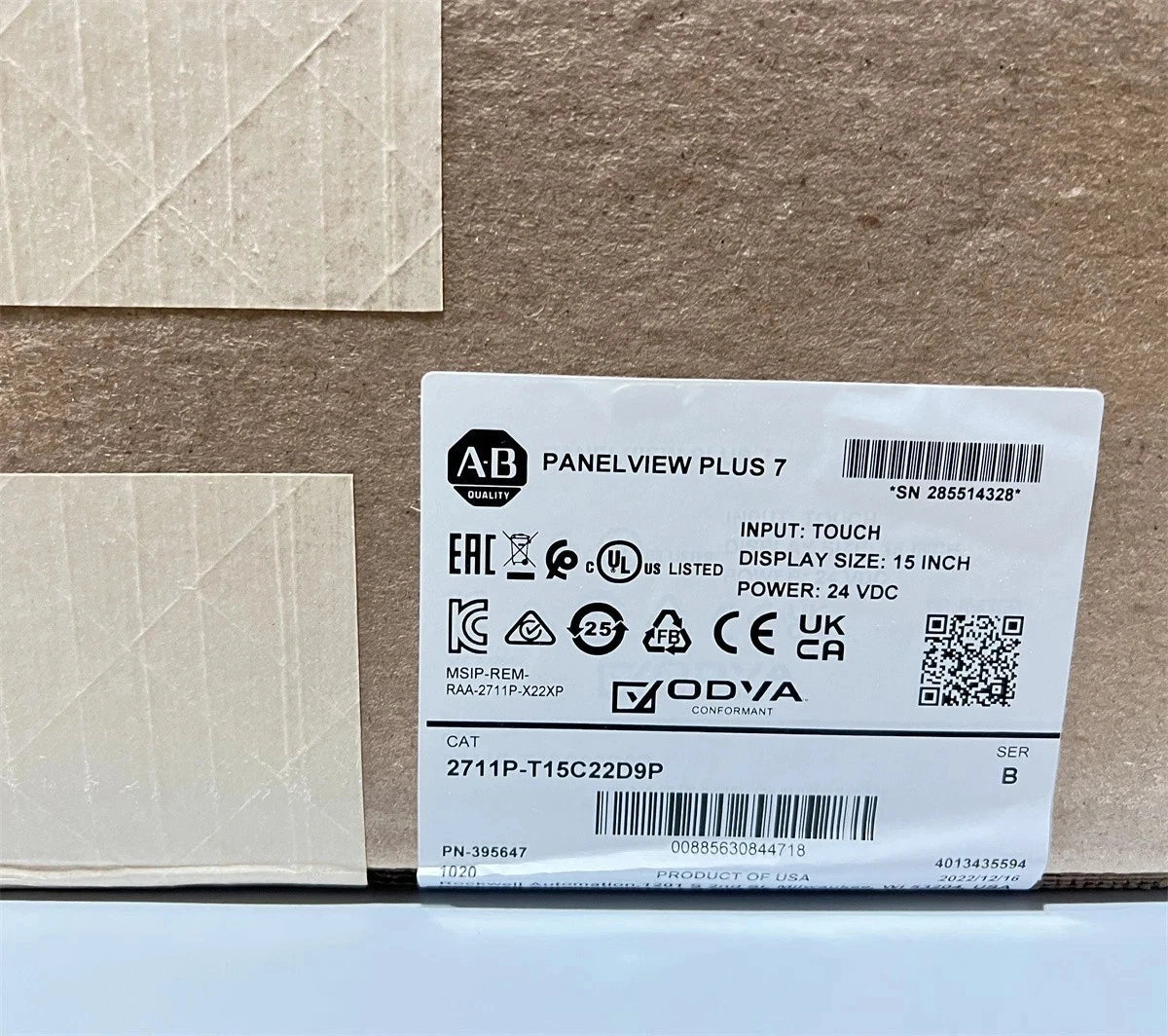 Allen-Bradley 2711P-T15C22D9P PanelView Plus 7 HMI 15in Touch 24VDC