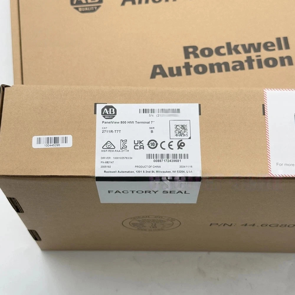 Allen-Bradley 2711R-T7T PanelView 800 HMI 7in Touch 800x480 24VDC