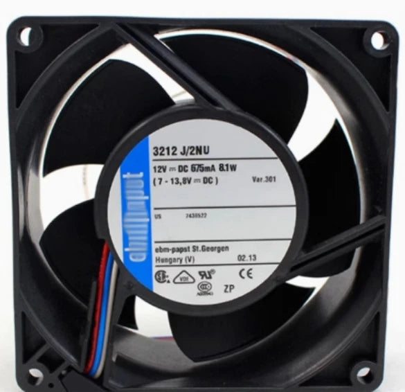 Ebmpapst 3212J/2NU Axial Fan 12VDC 92x92x38mm 6.5W
