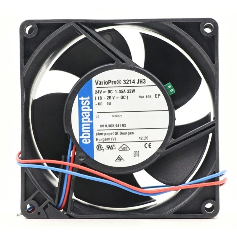 Ebmpapst 3214JH3 Axial Fan 24VDC 92x92x38mm 7W