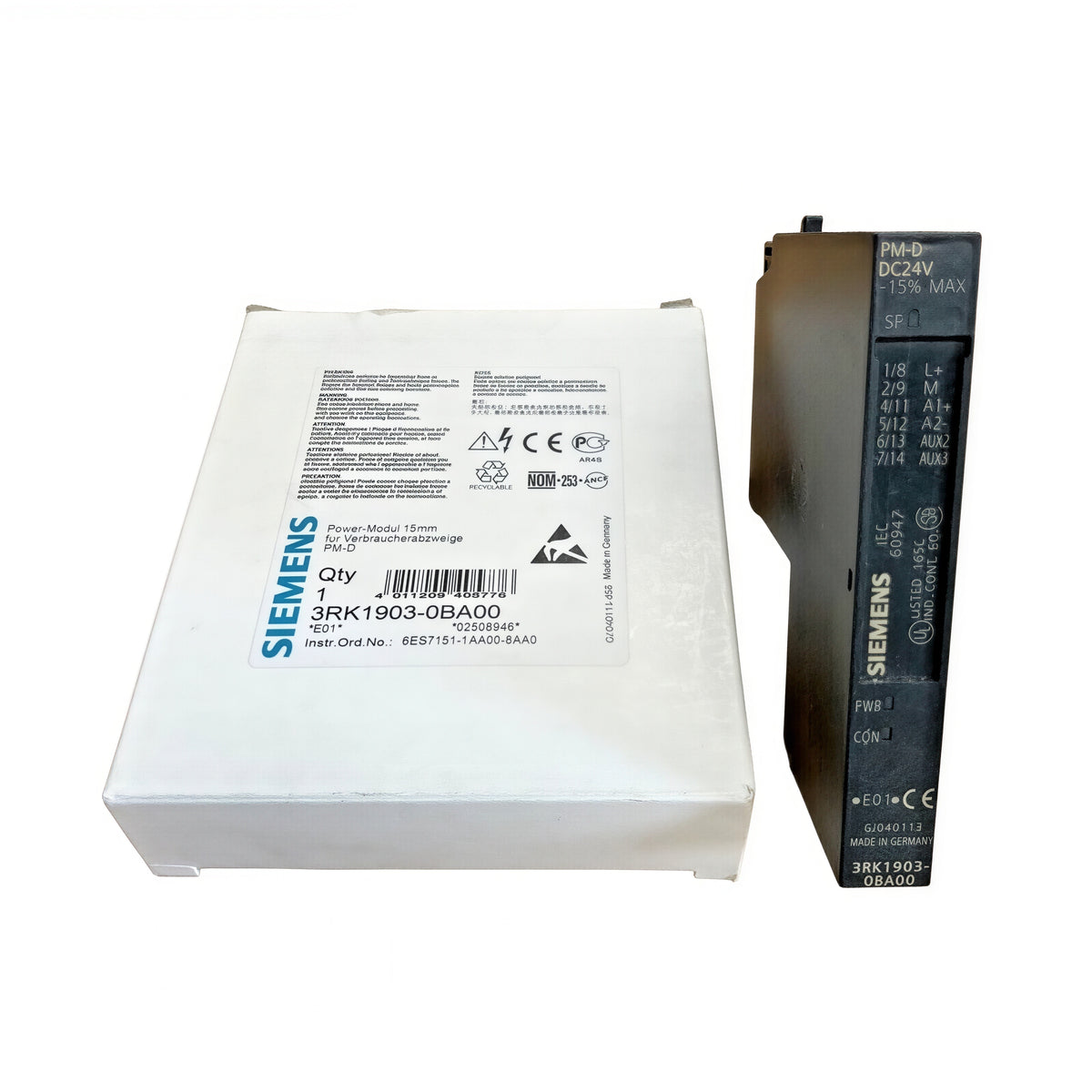 SIEMENS 3RK1903-0BA00 Power Module for ET 200S Starter 24VDC