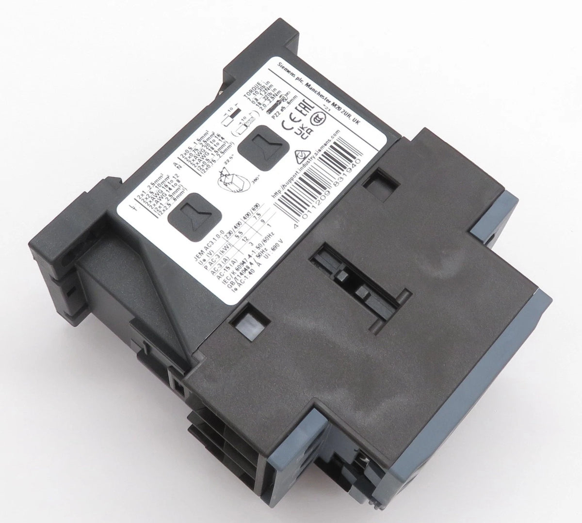 SIEMENS 3RT2024-1AL20 Contactor 12A 5.5kW 230VAC