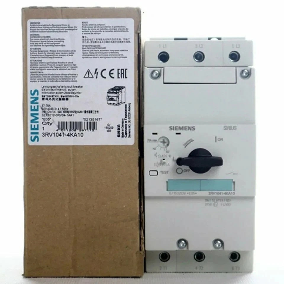 SIEMENS 3RV1041-4KA10 Motor Protection Circuit Breaker 40A 3-Pole