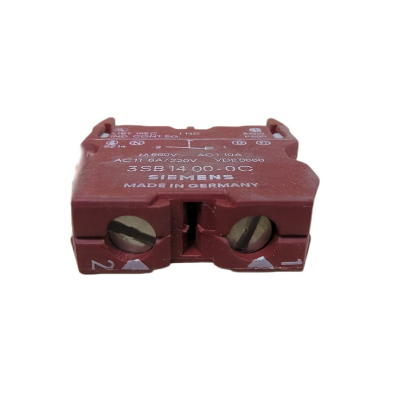 SIEMENS 3SB1400-0C Pushbutton Actuator 22mm Black Momentary