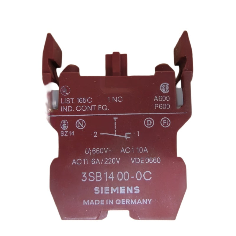 SIEMENS 3SB1400-0C Pushbutton Actuator 22mm Black Momentary