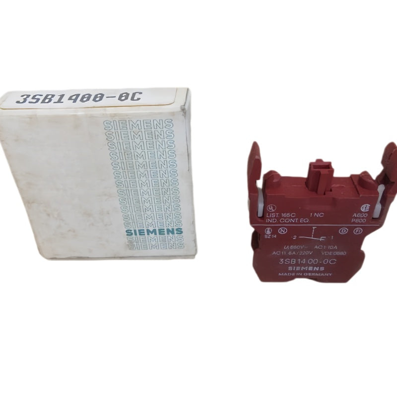 SIEMENS 3SB1400-0C Pushbutton Actuator 22mm Black Momentary
