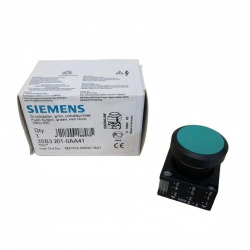 SIEMENS 3SB3001-0AA41 Illuminated Pushbutton 22mm Green Momentary