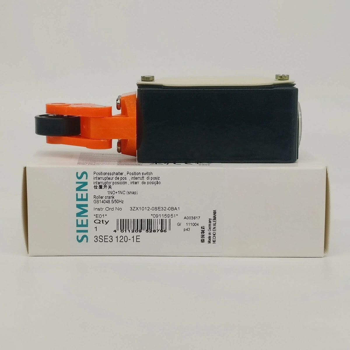 SIEMENS 3SE3120-1E Limit Switch 1NO+1NC Roller Lever Snap-Action