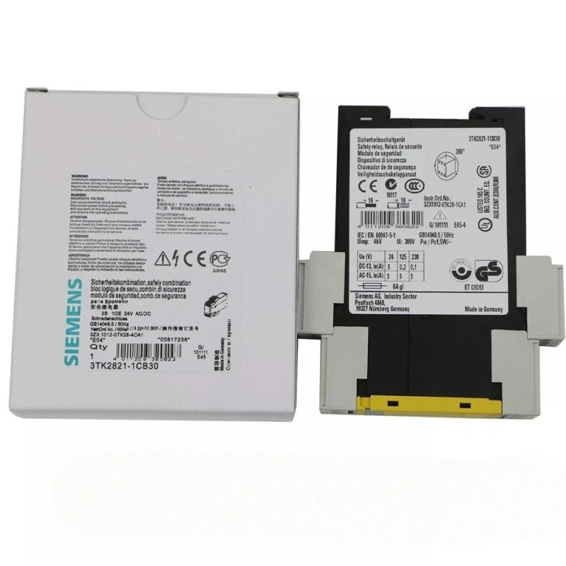 SIEMENS 3TK2821-1CB30 Safety Relay 24V AC/DC 3NO 1NC