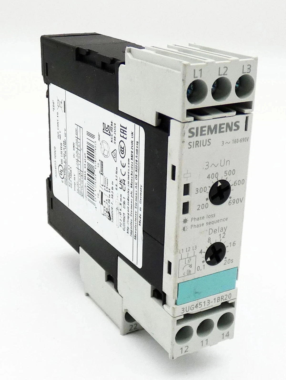 SIEMENS 3UG4513-1BR20 Monitoring Relay 3-Phase Voltage 400VAC