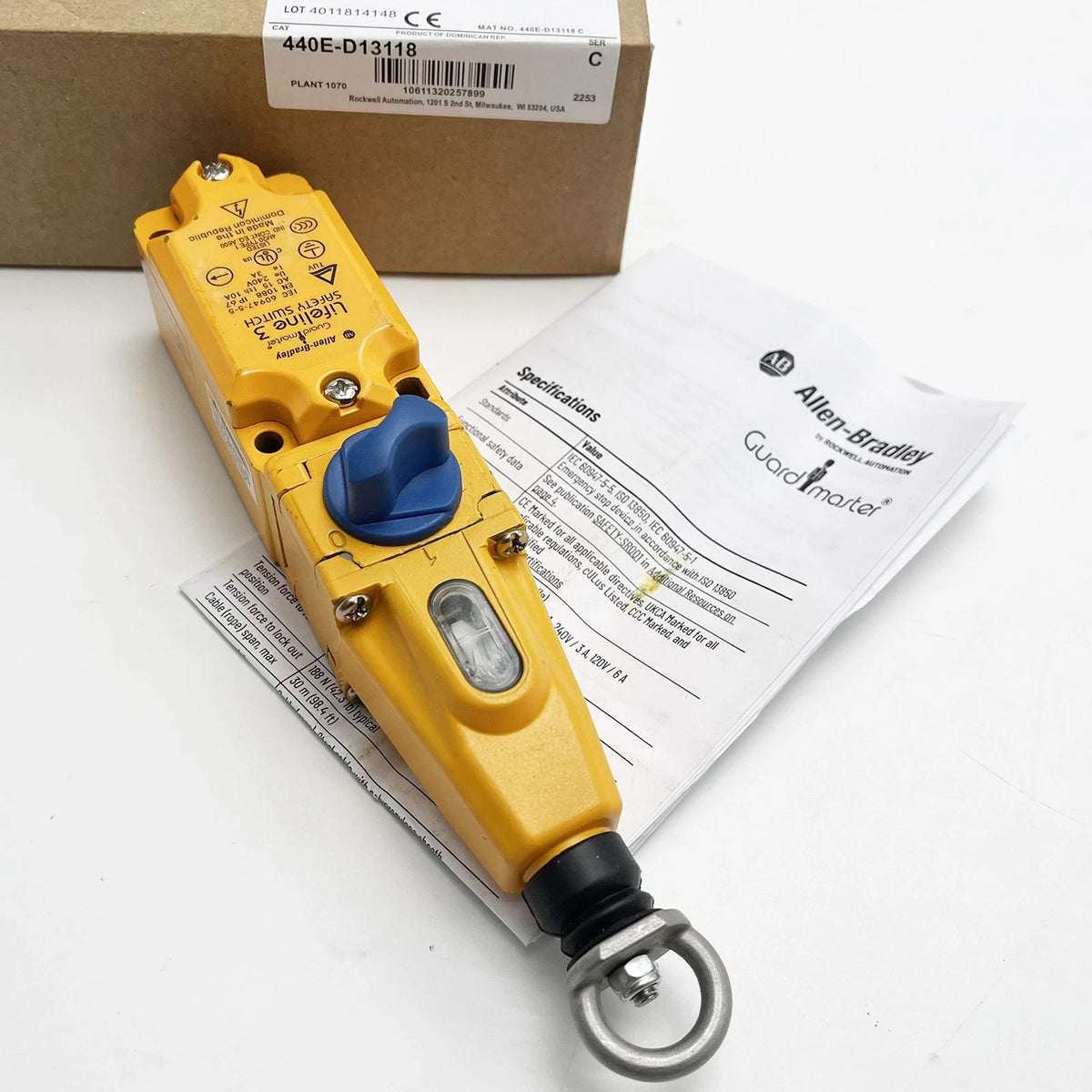 Allen-Bradley 440E-D13118 Emergency Cable Pull Switch 30m 2NC 2NO M20