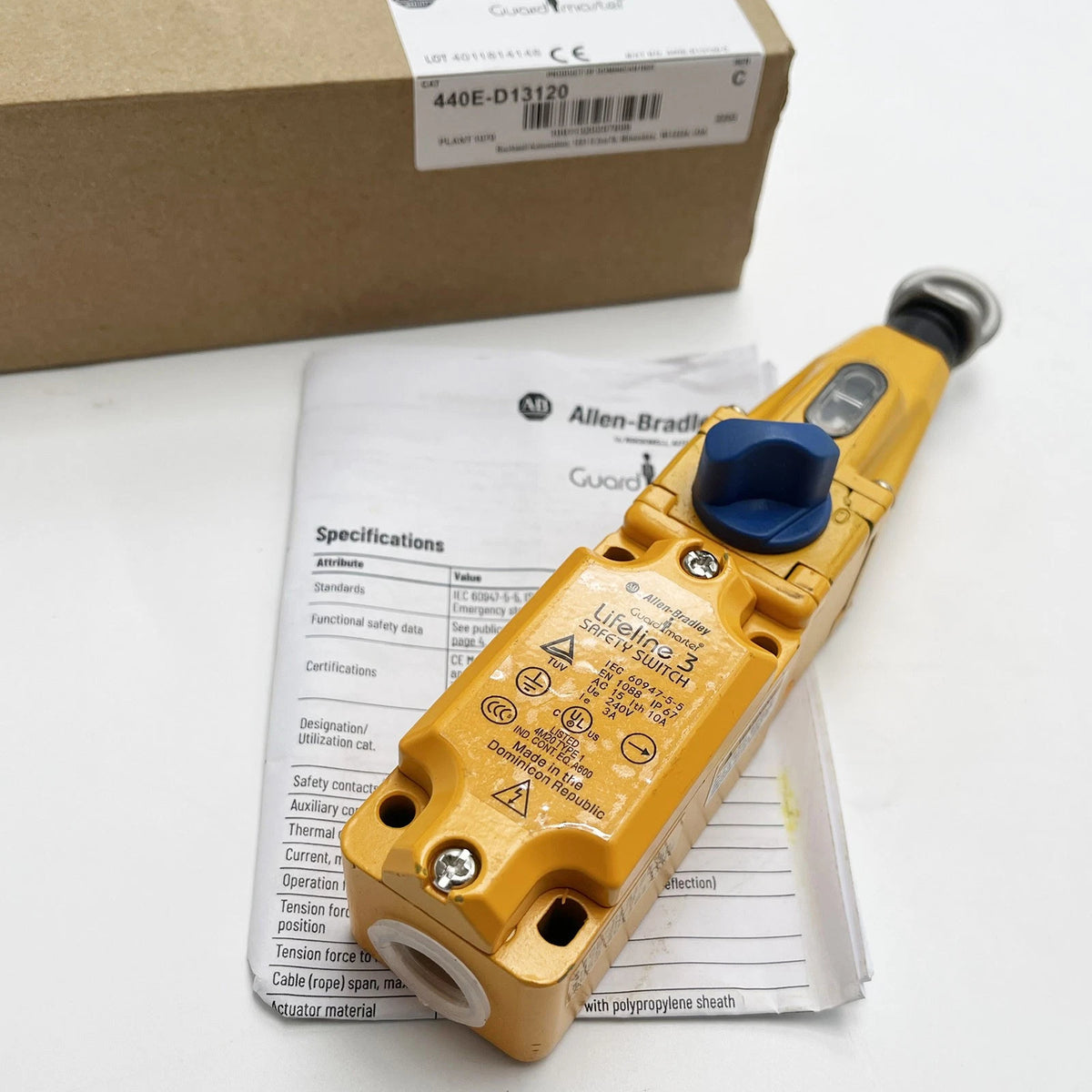 Allen-Bradley 440E-D13120 Emergency Cable Pull Switch 30m 2NC 2NO