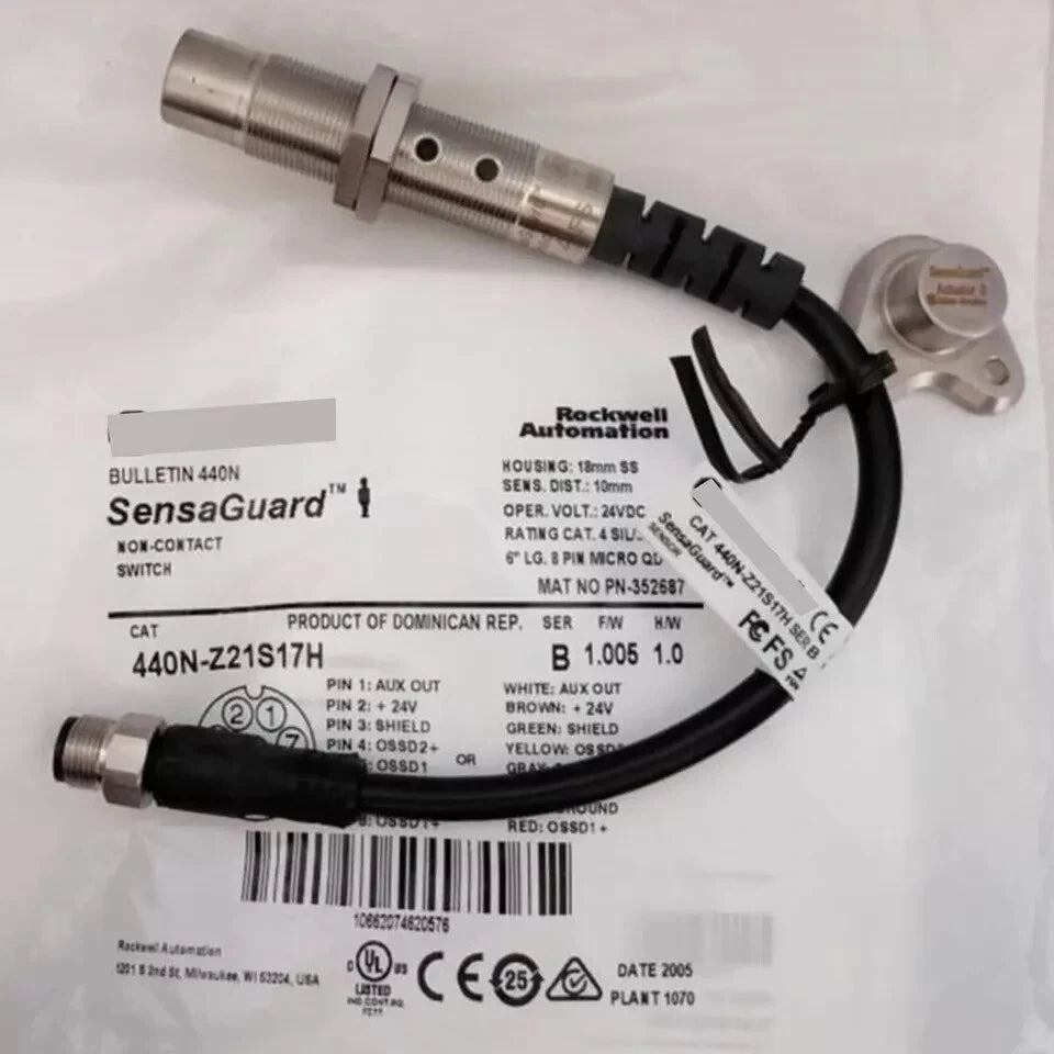 Allen-Bradley 440N-Z21S17H Non-Contact Safety Switch 15mm 8-Pin M12